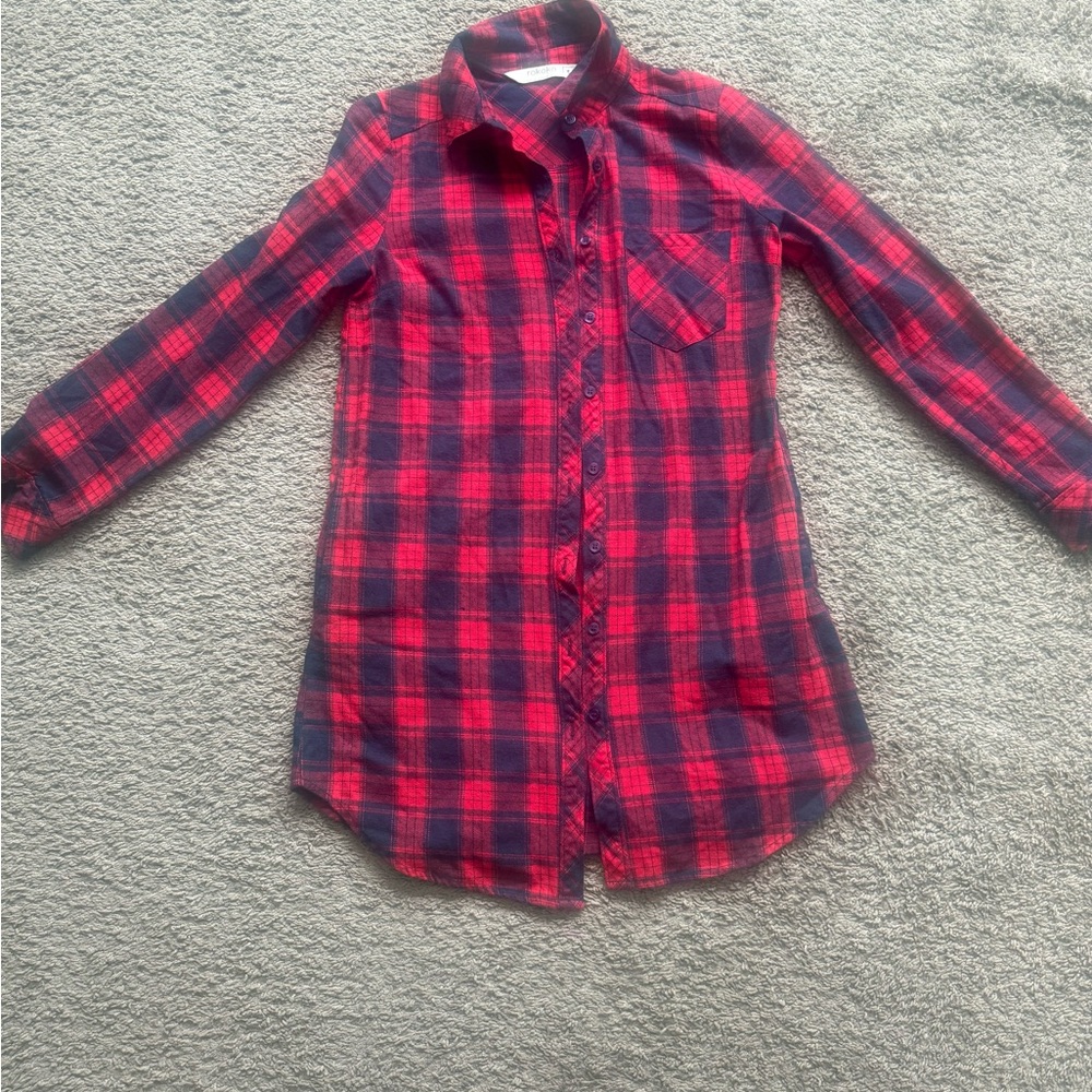 Red and Black Plaid Kids Shirt